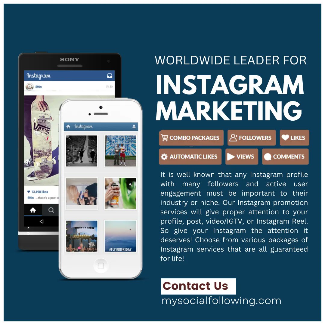Our Instagram Promotion Services will help you get the attention of the right audience. We will give proper attention to your profile, post, video/IGTV, or Instagram Reel.

Learn More: mysocialfollowing.com

#socialmediamarketing #instagram #instagrammarketing #promotion