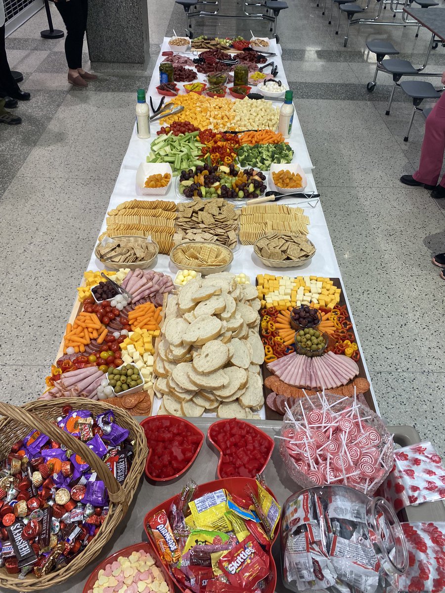 Awesome charcuterie board meal provided by our GFC Faculty Club for our teachers and staff before Parent Teacher conferences tonight!