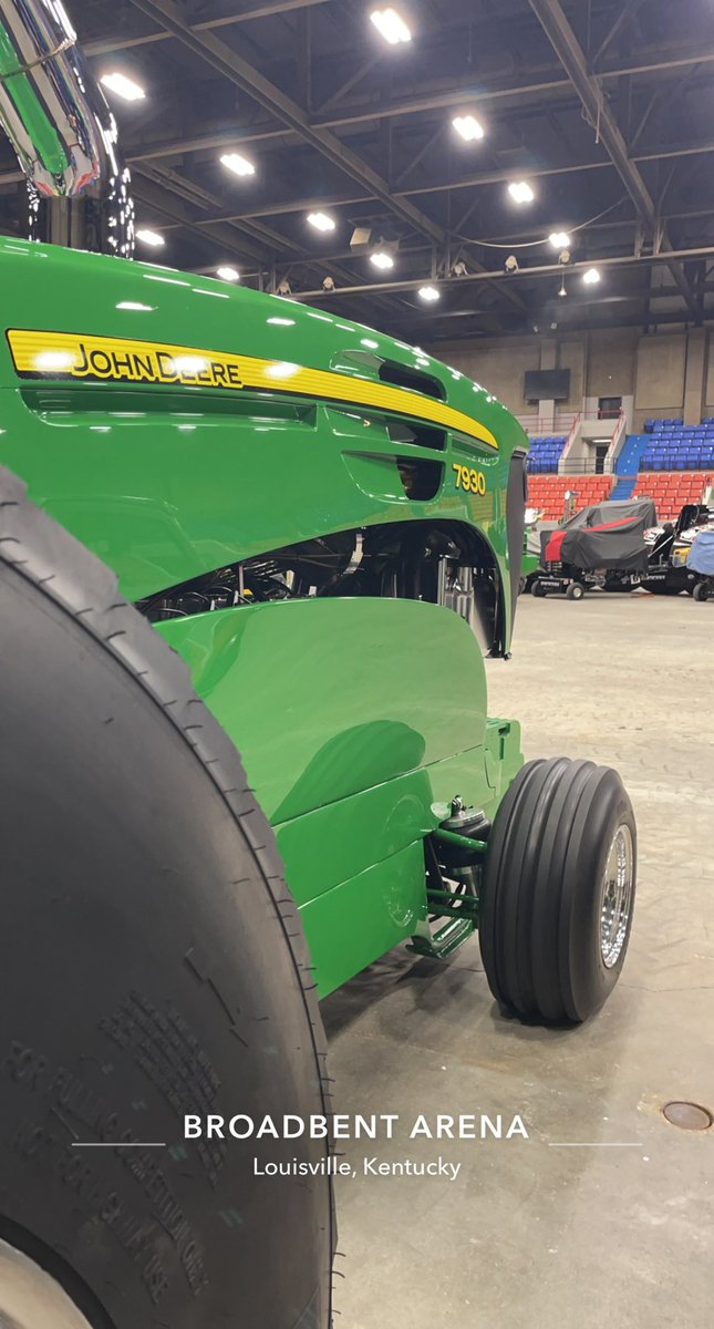 Both tractors tucked away in Broadbent Arena.  The calm before the storm.  #MoneyOnBlack #prostock #WickedMetalWerks #NFMS23