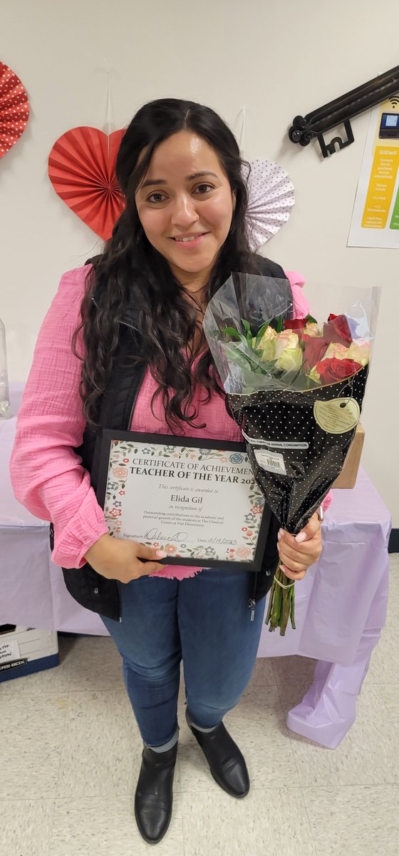 DrDab_Okafor's tweet photo. Congratulations to our amazing Teacher of the Year and Paraprofessional of the Year: Mrs. Gil and Mrs. Klein! Congratulations to our nominees as well! We are so proud of all your hard work, dedication, and commitment to @VialCC_Vikings! You are loved! @gisdnews @wrightCCVcnslr https://t.co/oRhR0U41U1