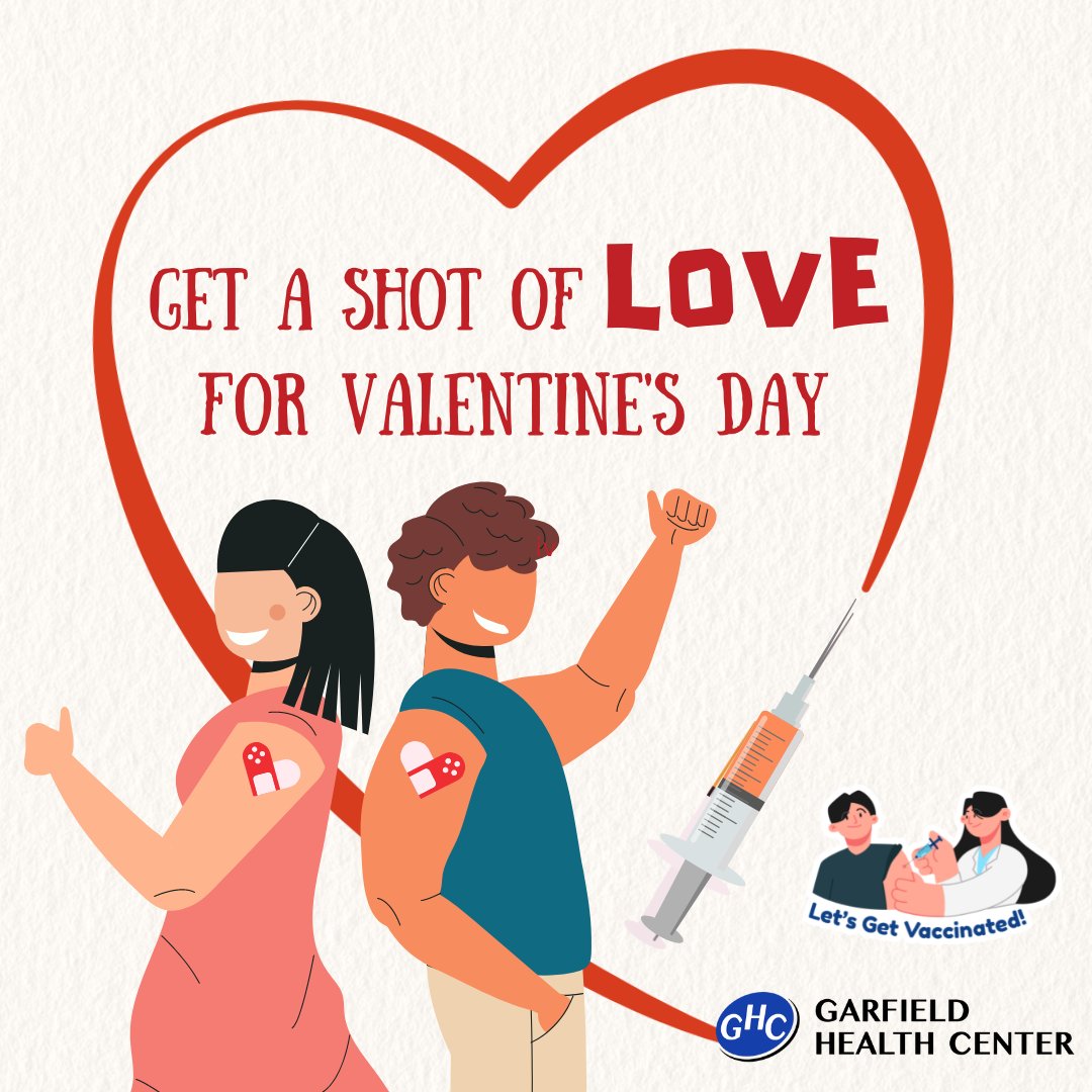 Garfield #Health  Center wishes everyone a #HappyValentine  Day! 🌹 Spreading #LoveToday  in consideration of others may look as simple as getting a #Covid_19 #Vaccine or #Booster. We love you all and are here to help. ❤️ #FREE #sharethefacts #covid_19 #cdc #happyvalentinesday