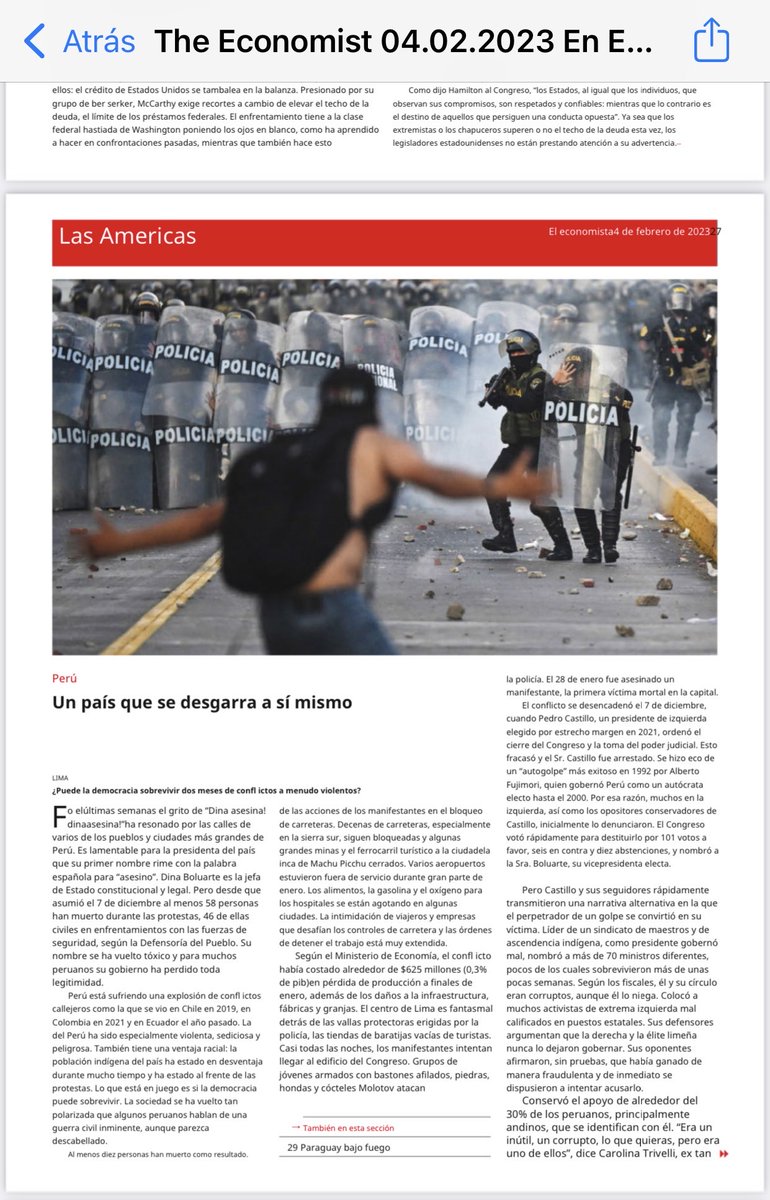 itabustamante1's tweet photo. Lean!!!! The Economist dice que Renuncie Dina y Asamblea Constituyente es necesario para Peru. Ahora van a tildar de terruco a The Economist??? JA JA JA JA JA https://t.co/8MM3vl7pYS
