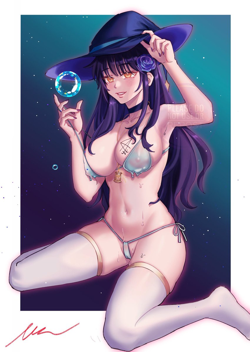 MistressMerui's tweet photo. “Shall we see where the waters would take us~? You must be thankful that your Mistress is feeling generous today as well.”

—

A spicy vday gift to myself, commissioned from @lemonsensitive 😍💙 it’s the first solo nsfw comm I got for my OC 🙏😊 https://t.co/Kq87bGiasV