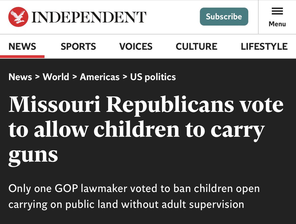 GavinNewsom's tweet image. Roses are red,
Violets are blue,
Missouri thinks your kids should carry guns.