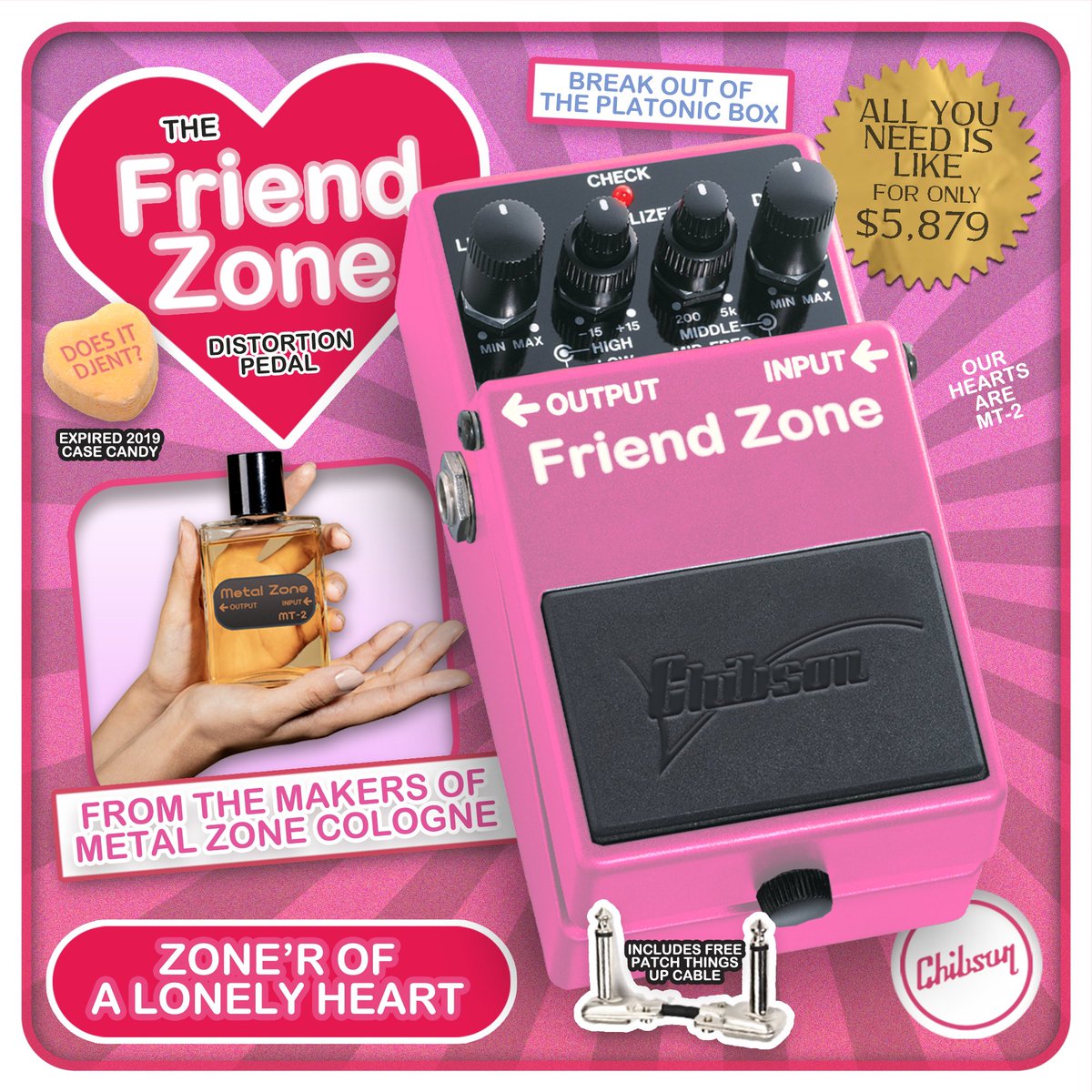 Zone is in the fingers 

#chibson #chib #chibs #chibi #valentines #guitar #metalzone #guitarpedal #pedal #gear #platonic #pedaldemo #friendzone #onlyachibsonisgoodenough