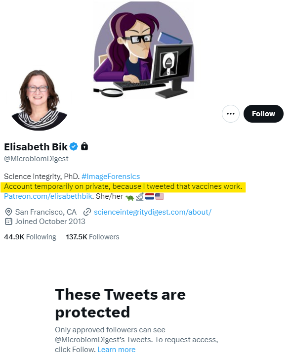 Jikkyleaks's tweet image. I respect .@MicrobiomDigest's decision to go into private mode. I had to do this many times when the UK 77th brigade trolls mass reported my account. 

However, the reason she gave is not true. She tweeted fake data and claimed that it showed that "vaccines work". 

#fudgegate