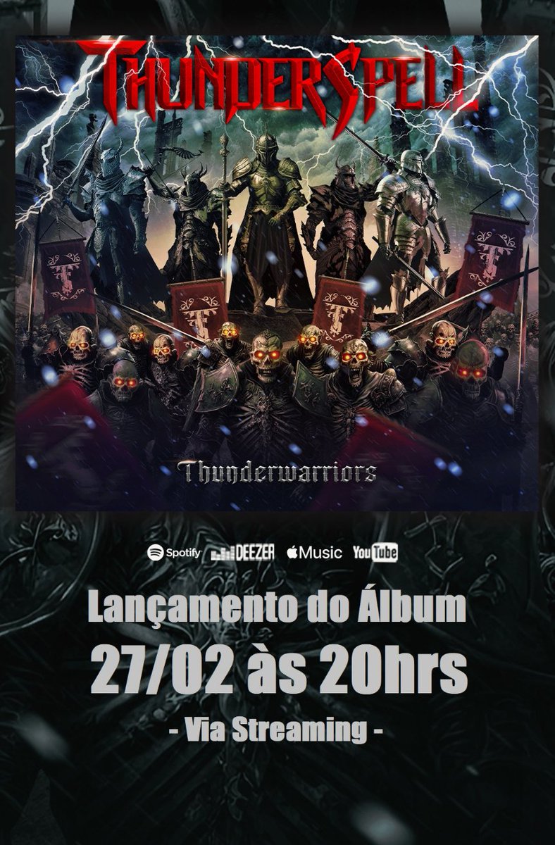 maquinaprofanaf's tweet photo. #MaquianProfanaFest: THUNDERSPELL - Banda Anuncia Data De Lançamento Do Novo Álbum ''Thunderwarriors''
Inscreva-se No #Blog, Compartilhe. Apoie o #Underground Seu Apoio é Muito #Importante👇🤘🎧
https://t.co/faM3ZuGGrh
#ThunderSpell #NewAlbum #ThunderWarriors #HeavyMetal #Metal https://t.co/lSPddkMNuG