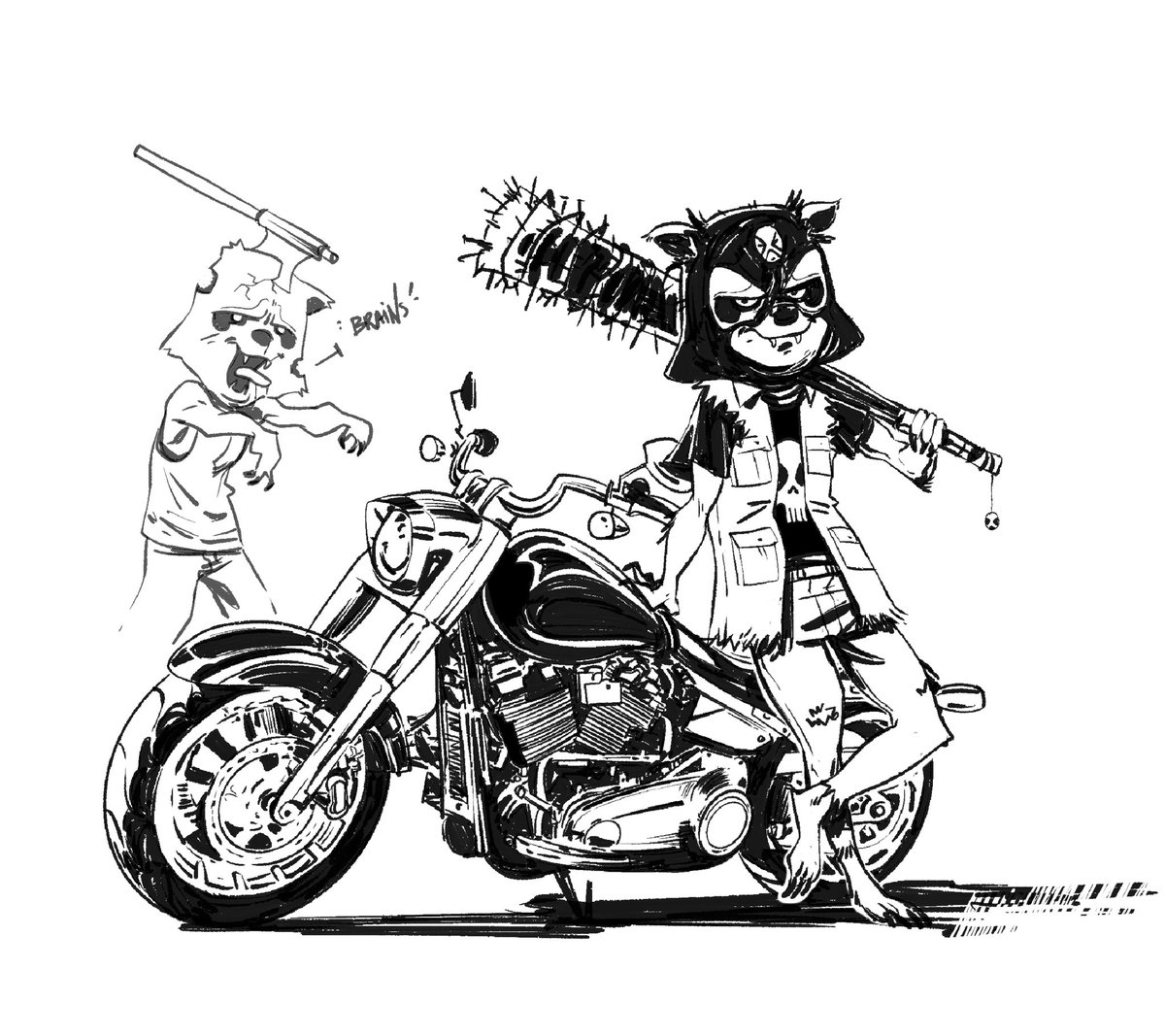 This is what happens when you wear Todd’s mask 🦝🖤 

*Quick sketch 🖍️