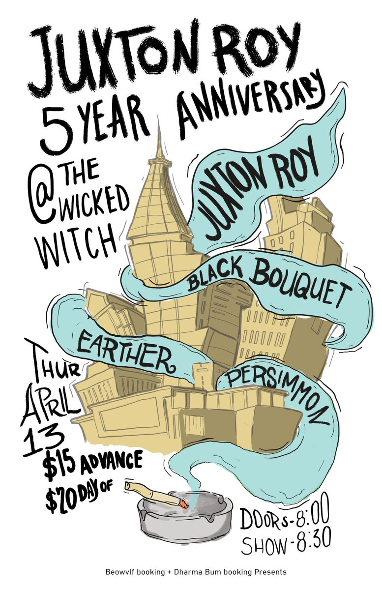 Incredibly excited to announce the return of our anniversary shows! We’ll be celebrating 5 years as a band with our best friends in <a href="/BlackBouquetNC/">Black Bouquet</a> <a href="/eartherband/">Earther</a> and Persimmon at the one and only Wicked Witch on April 13. Ticket link in bio, we can’t wait to see you!