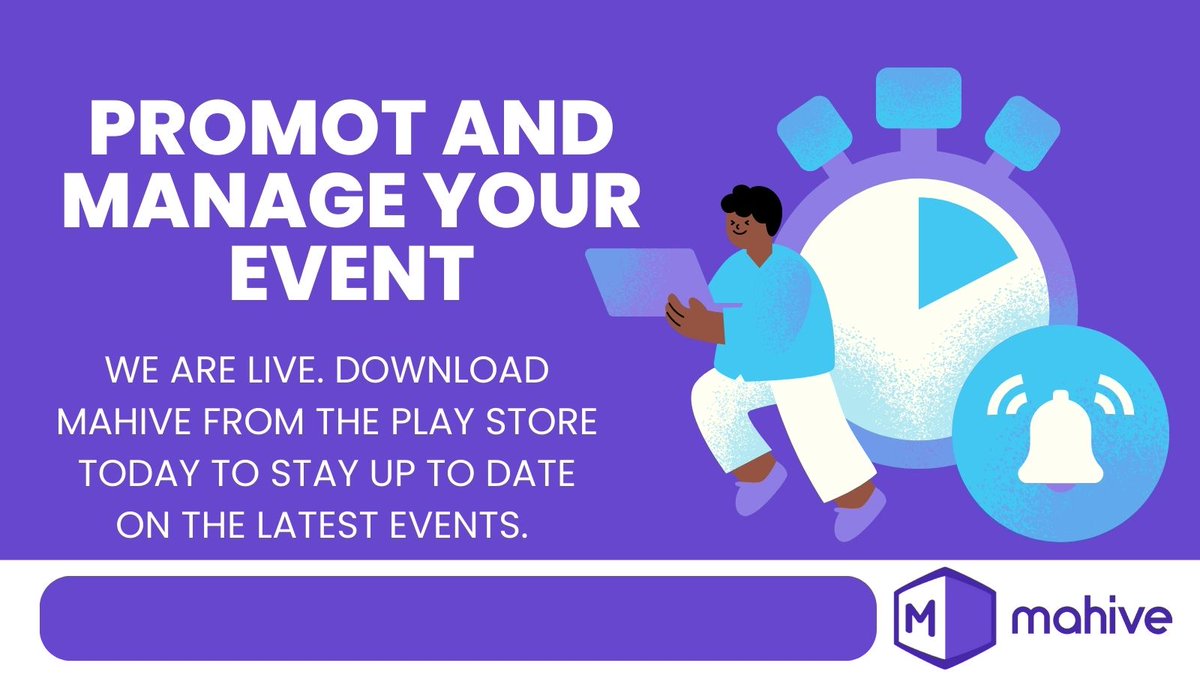 MahiveHQ's tweet photo. Managing multiple events can be tough, but with the introduction of our app you can manage them all easily, whether single or multiple events. #manageyourevent #eventmanagapp https://t.co/J1k6ip1NpH