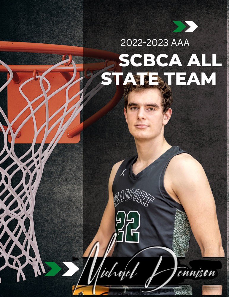 Congratulations to Michael Dennison <a href="/Michael22DD/">Michael Dennison</a>  for being named to 2022-2023 SCBCA AAA All State Basketball Team!