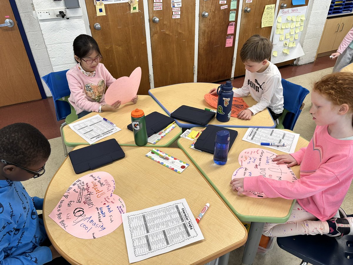 We completed a Valentine’s Pass the Heart Activity. Our hearts were filled with kindness notes and joy! #RBpride #WeAreChappaqua