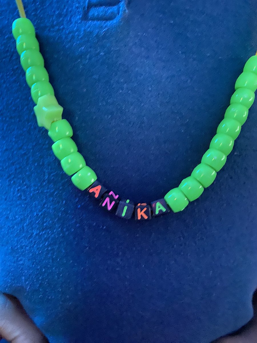 mrs_santore's tweet image. Look at the friendship necklaces the kids made for each other 🥰💗 #SpaghtIsGreat #kindewCrew