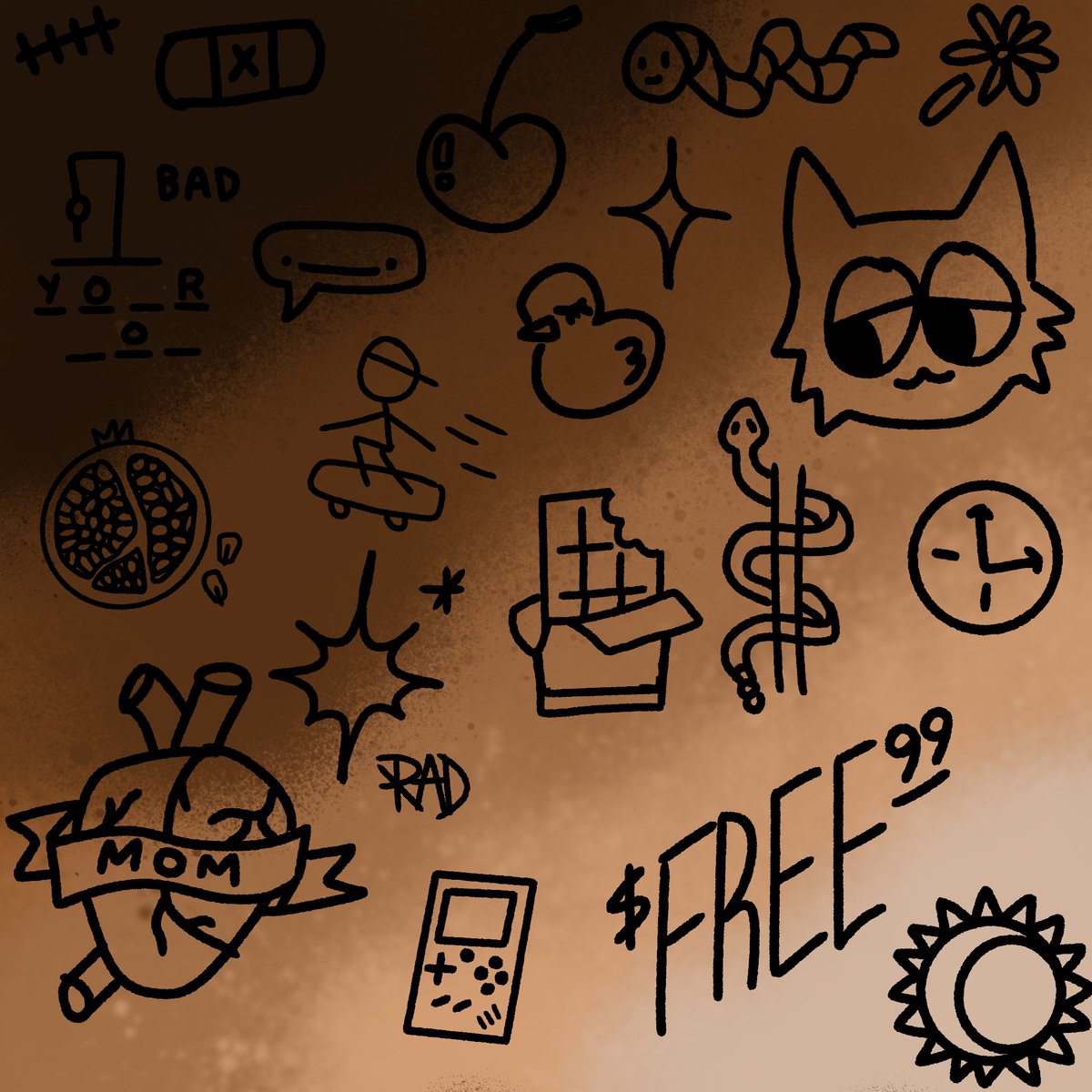 flurrysh's tweet photo. Sooooo, I'm saving up money to go back to school ❤ so selling some tattoo flashes! (Among other things) at 5usd per tattoo ticket, dm me^^
•sales/commission thread•
#sale #commissionsopen #tattoo #flash  #ValentinesDay https://t.co/9tsvgg0X8n