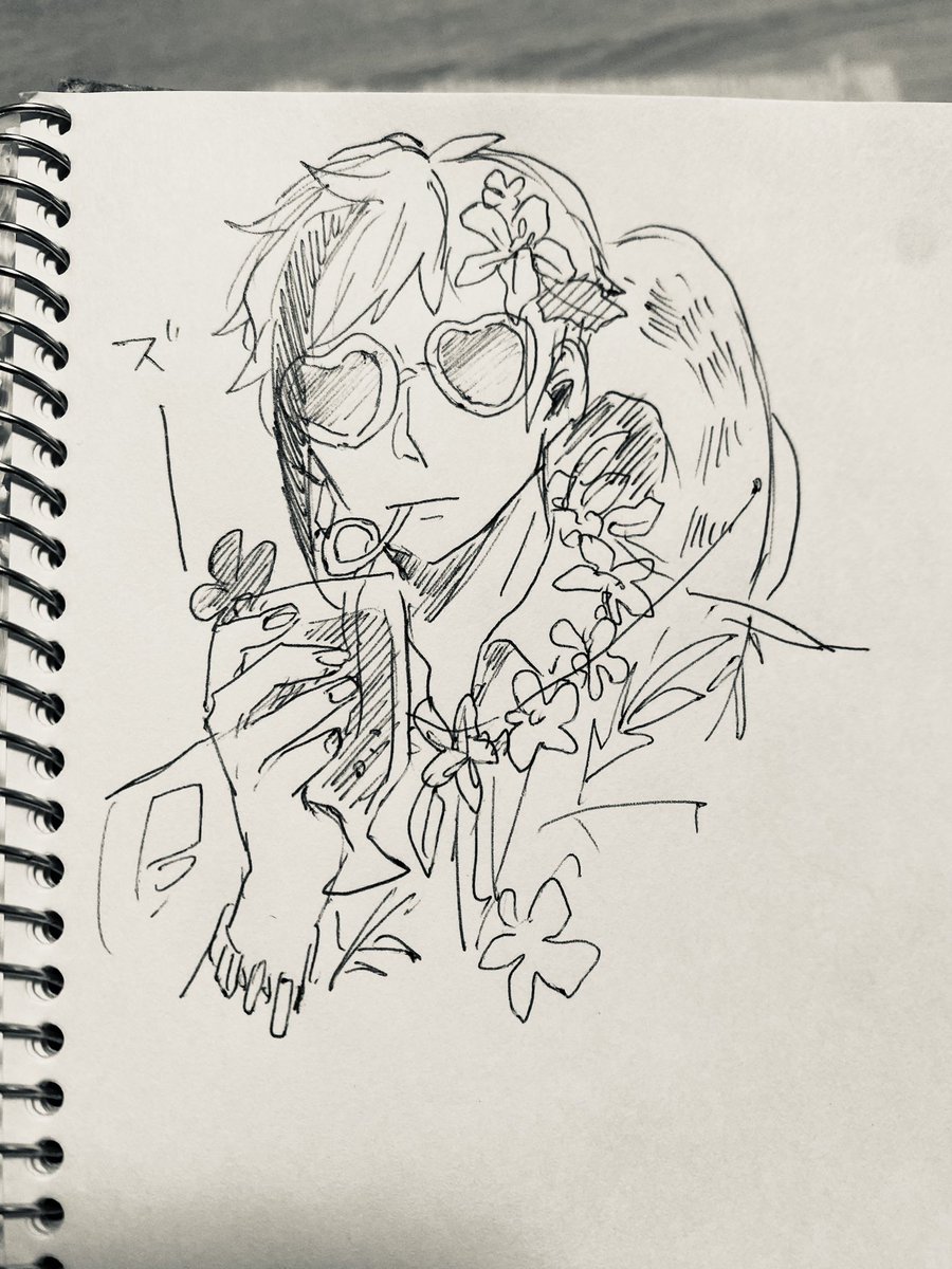 朝の一発描き
今朝寒かったので夏のフロイドくん🌺 