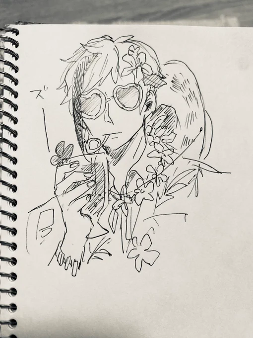 朝の一発描き
今朝寒かったので夏のフロイドくん🌺 