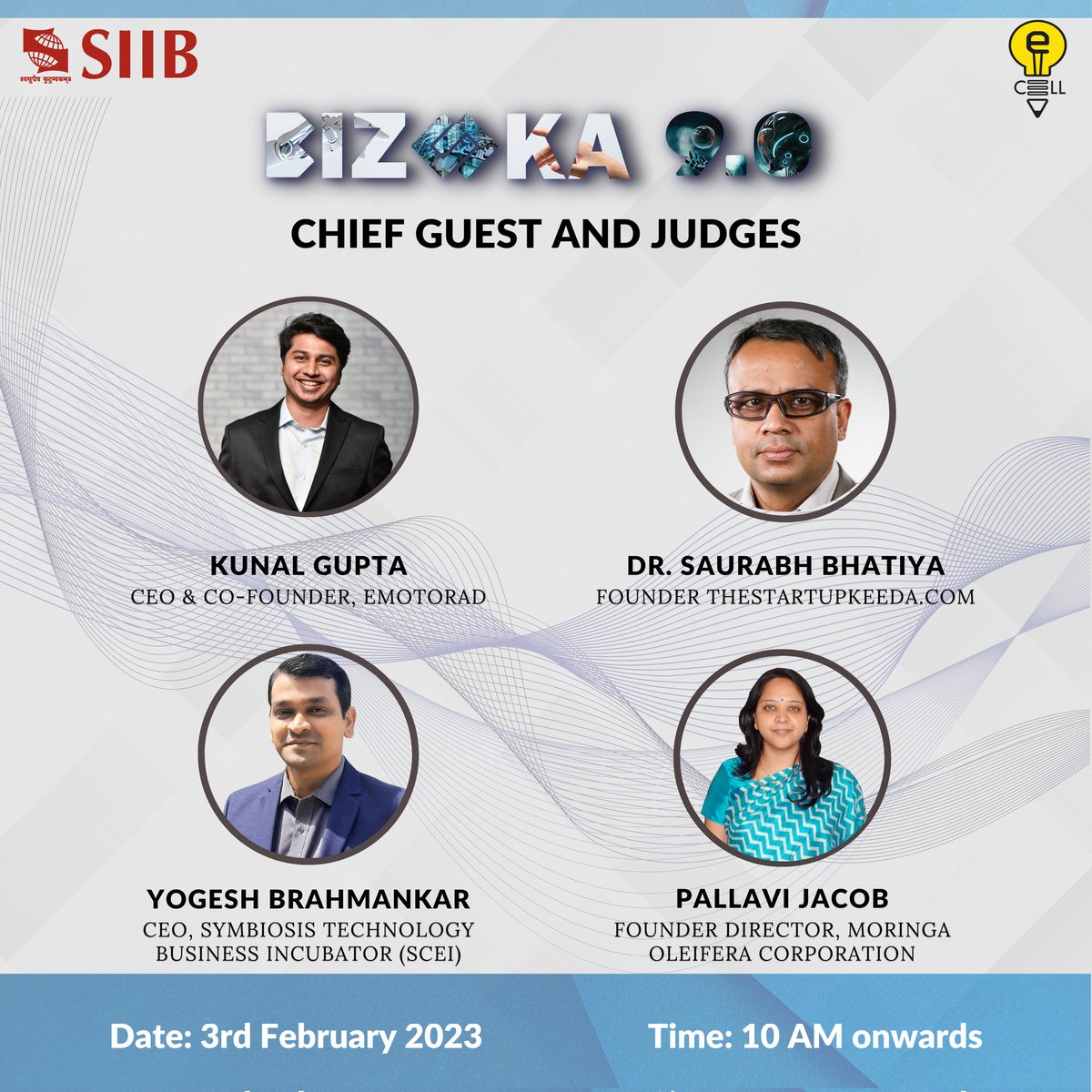 SIIBTweets's tweet photo. As part of #Bizooka 9.0, #SIIB is thrilled to welcome and host our esteemed chief guests and judges 

@symbiosistweets 

#MBA #Pune #business #bizevent #bestbschool https://t.co/QcAA5TneG7