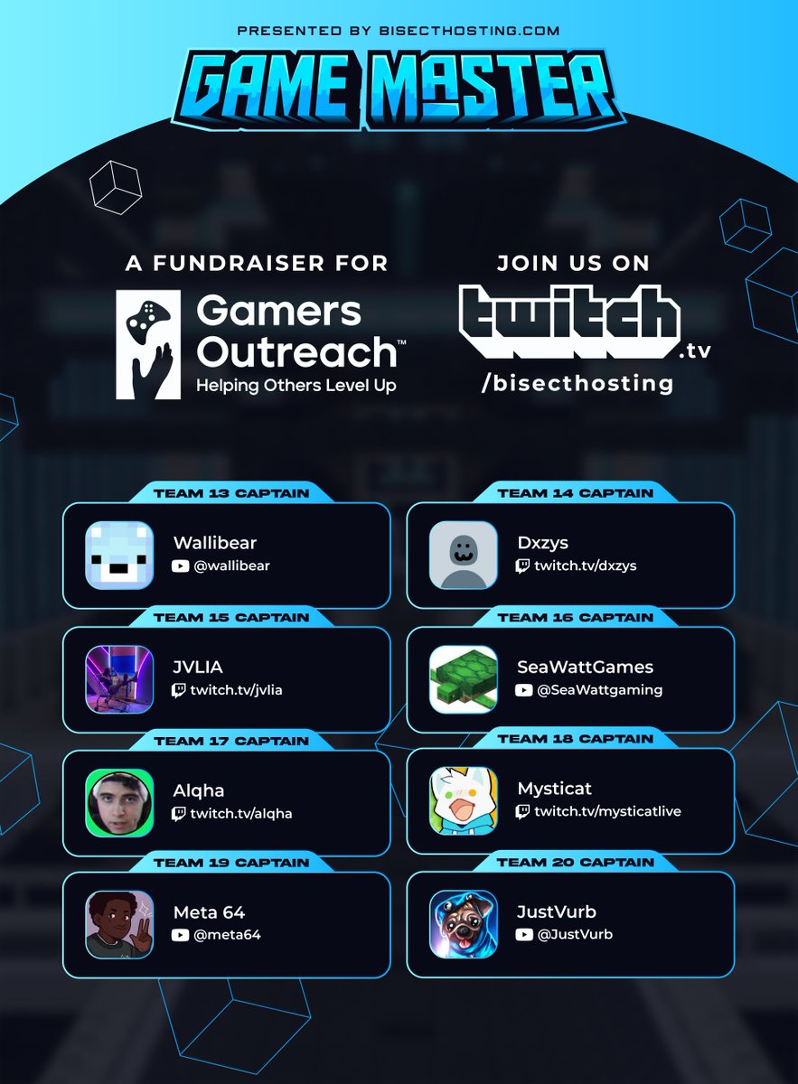 ✨ GET READY ✨ to join your favorite participating creators TOMORROW at 2:00 PM ET as they compete for a charitable cause!

Which team are YOU rooting for? 🤔