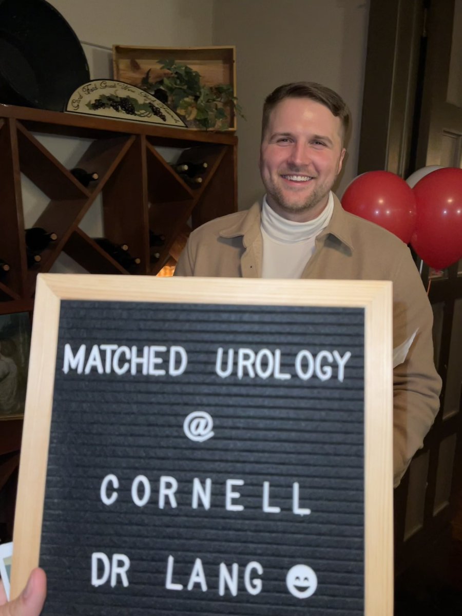 Jacob Lang (@jacoblang1996) on Twitter photo Super excited to have matched at NYP-Weill Cornell for Urology Residency!! Can’t wait to work with the amazing faculty and residents soon <a href="/WCMUrology/">Weill Cornell Medicine Urology</a>
Special shout-out to my partner <a href="/a_narendrula/">Aparna</a>, family, and friends for the celebration and the awesome mentors at <a href="/UTUrology/">UToledo Urology</a> Super excited to have matched at NYP-Weill Cornell for Urology Residency!! Can’t wait to work with the amazing faculty and residents soon <a href="/WCMUrology/">Weill Cornell Medicine Urology</a>
Special shout-out to my partner <a href="/a_narendrula/">Aparna</a>, family, and friends for the celebration and the awesome mentors at <a href="/UTUrology/">UToledo Urology</a>