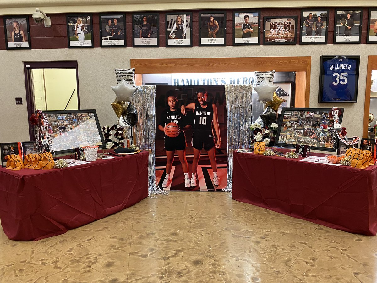 Congrats to the Smith Twins and Hamilton girls basketball!  These girls prove the success you can have as a multi sport athlete, in their case, three sport athletes. Also, academic all-stars! Best of luck in the playoffs and we’ll see you this spring for football.