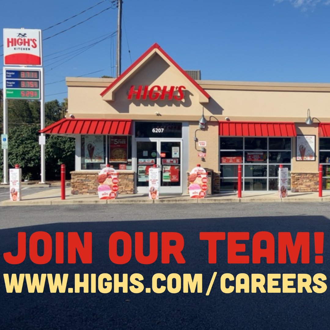 Join our team in #Maryland, #Delaware, and #Pennsylvania! Check out highs.com/careers for available positions and apply today!