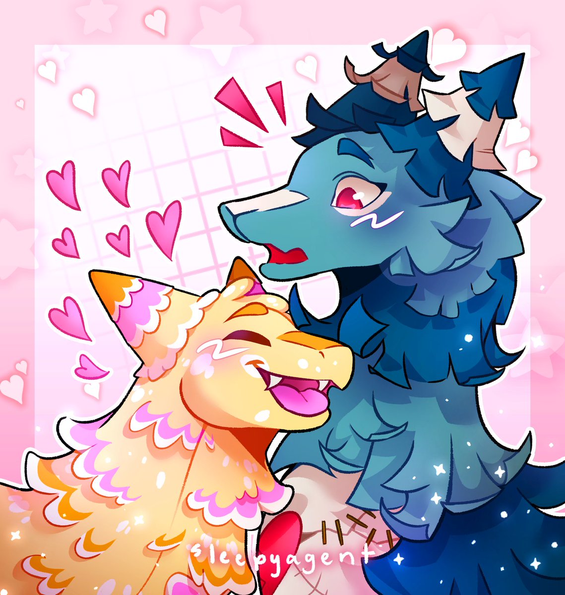sleepyagent_'s tweet photo. birthday gift i did a short while ago for @MyraAmore !!! thank you for being one of my best friends and biggest inspirations ! I LOVE YOU TO BITS!!! 💖💘💞
#furry #furryart #plufflasaur https://t.co/0qOXu1sdXs