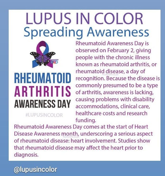 ItsSybCalling's tweet photo. Awareness is so important!! #RheumatoidAwarenessDay #lupus #SLE #lupusincolor  Thank you @lupusincolor  for creating this for us! https://t.co/uJderxqllE