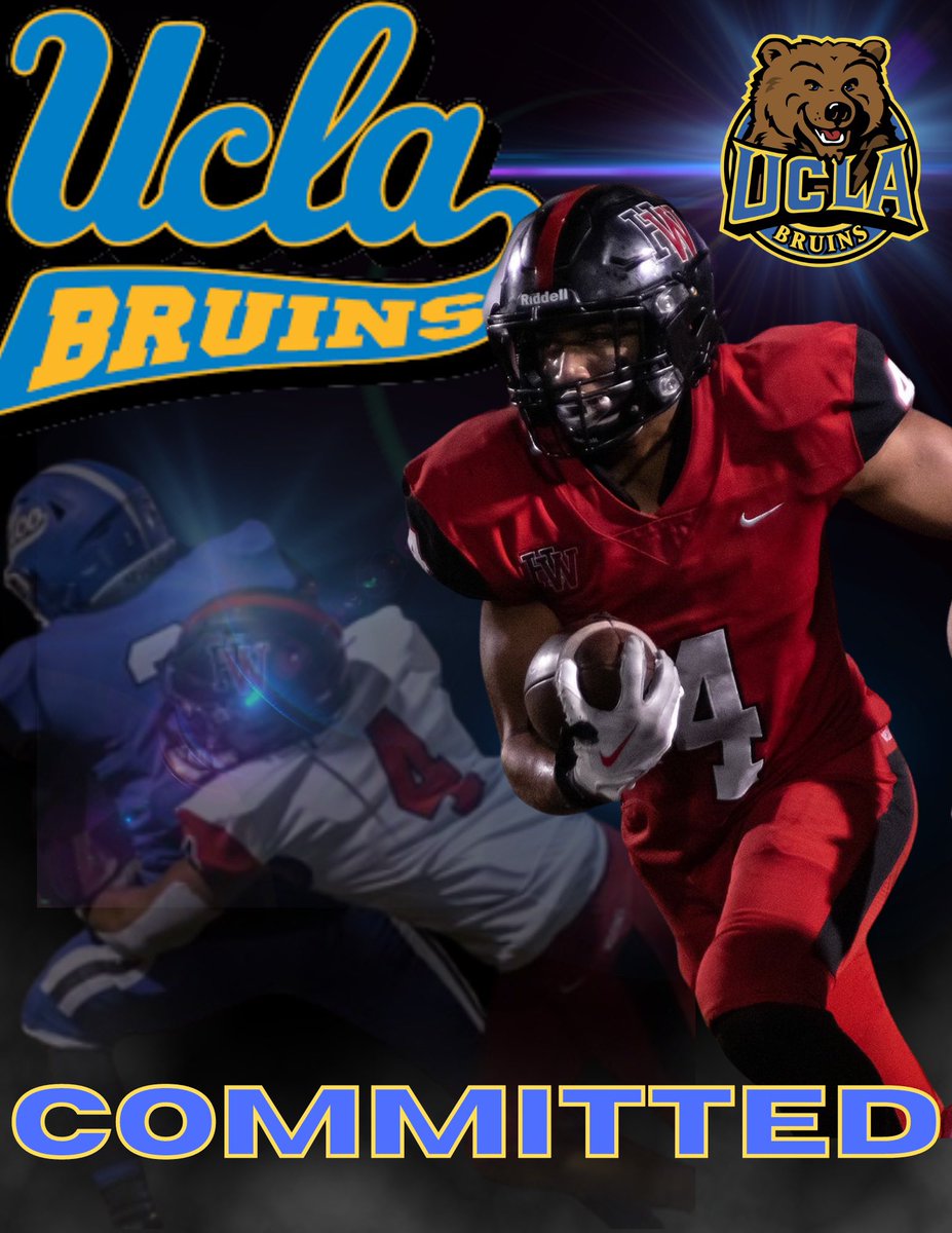 I am truly blessed to announce my commitment to pursue my academic and athletic career at UCLA. I want to thank God for this opportunity along with my parents and family, for all their love and support. Thank you to my coaches, trainers and teammates for all their support.#4sup🐻