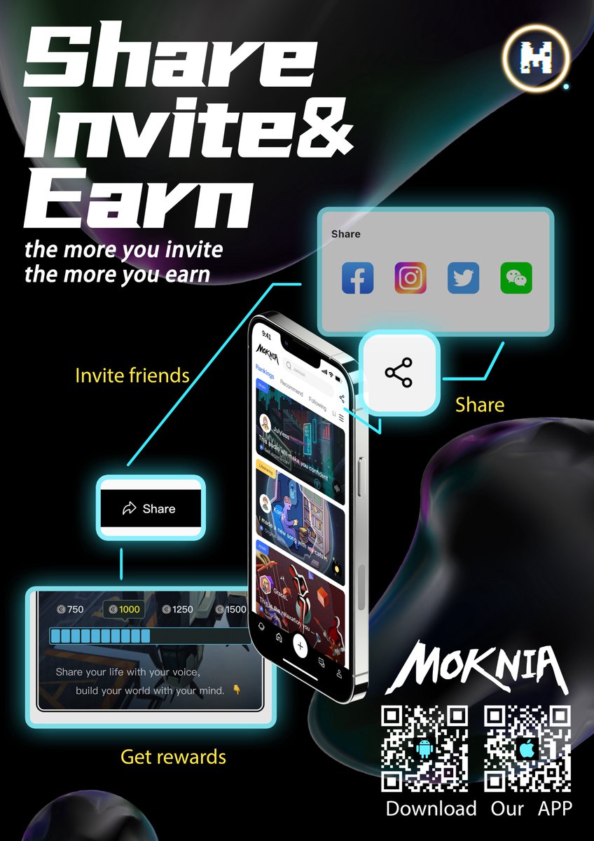 MokniaOfficial's tweet image. 💸SHARE. INVITE. EARN💸

Earning has never been so easy!💰🤑

#earnings #socialmedia #downloadnowforfree #NFT #sharethelove #Crypto #Audio #MONEY