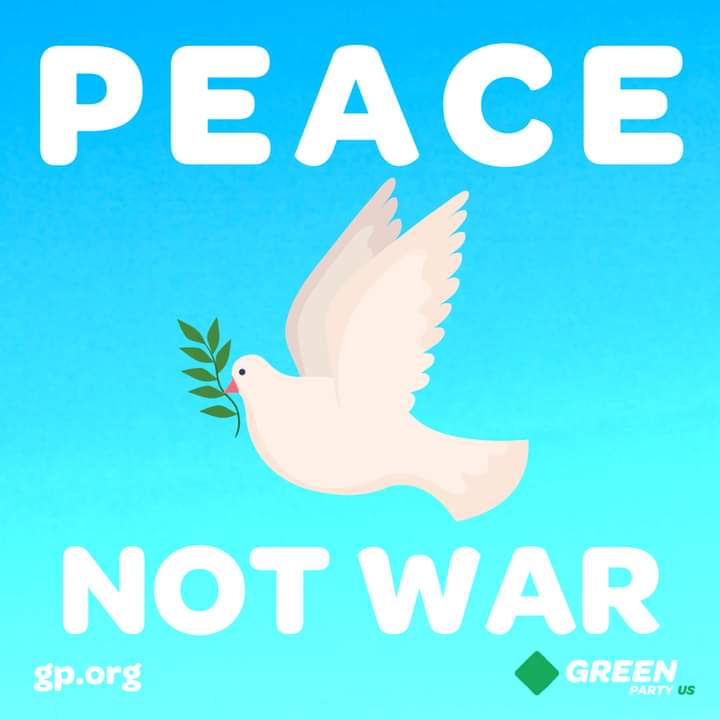 NewspaperParty's tweet photo. Top story: @GreenPartyUS: 'Peace is one of the party's Four Pillars. 

1. Peace
Our country's long wars and worldwide military presence are immoral and unsustainable. Our military budget must be cut dramatically.

#Gree… https://t.co/z1GkWxXIbb, see more https://t.co/v937AJLg3M