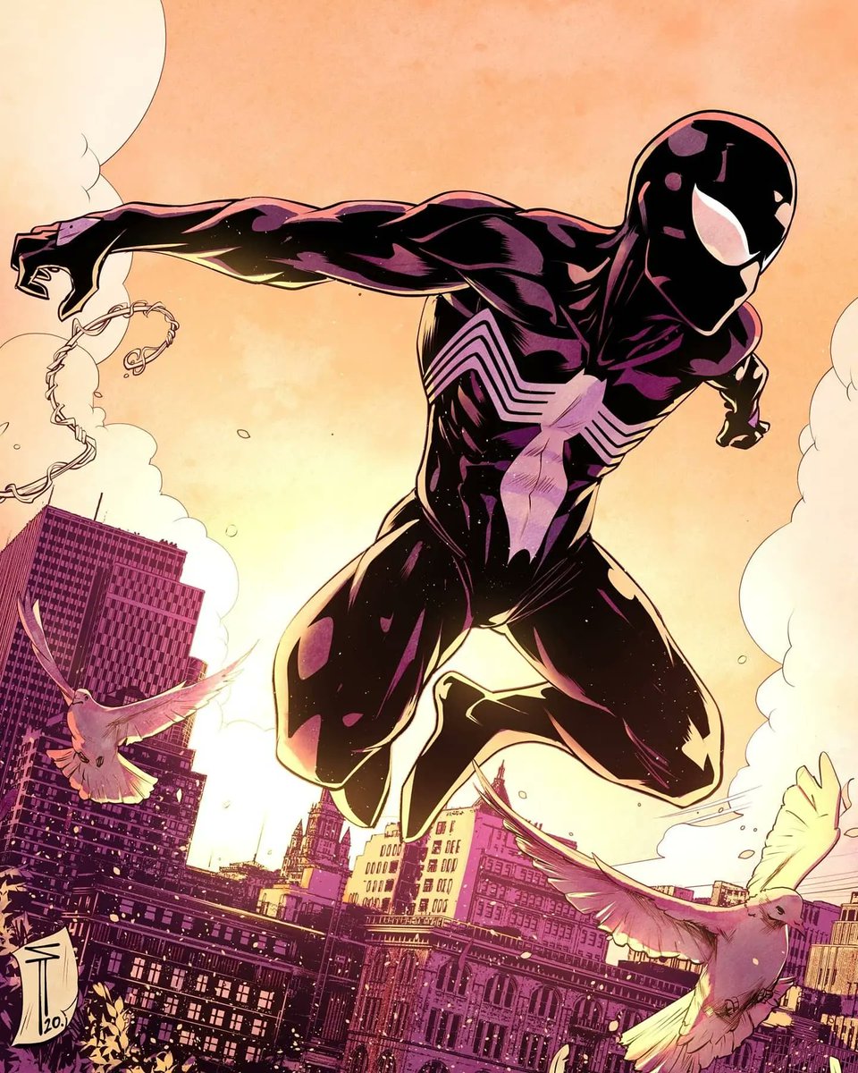 Spider-Man Black Suit fanart 😃 #SpiderMan #peterparker #MarvelComics