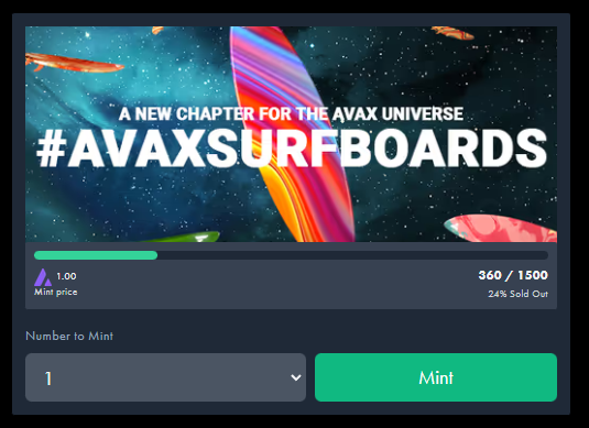 SurfChainClub's tweet photo. Exciting news for $Avax Surfers! 

We just opened a mint on @0xCampfire and we're ready to start creating and trading unique digital collectibles!

https://t.co/uLrpU5l4xs https://t.co/L8fpEyd5Sf