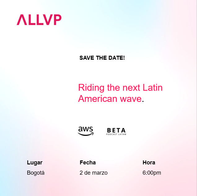 Getting ready to take-off to our first destination of the year! 🇨🇴

We can't wait to land in Colombia and meet with the passionate entrepreneurs from it's vibrant tech ecosystem.

Save the date for an amazing in-person event with some very special guests!