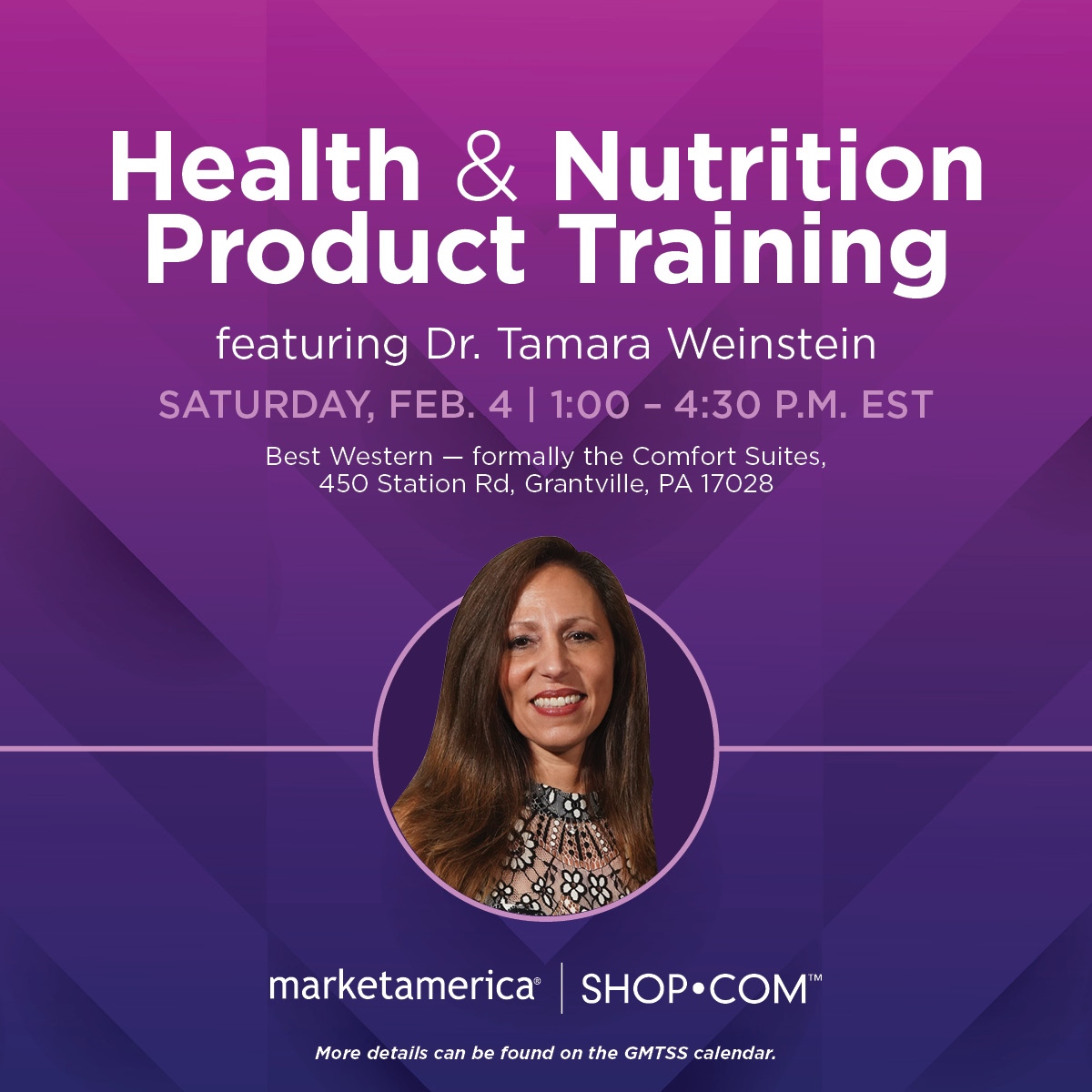 MarketAmerica's tweet image. 🚨Basic 5 / H&amp;amp;N Product Training🚨⁠
⁠
Who: @dr_tamara_weinstein⁠
What: In-Person Basic 5 / H&amp;amp;N Product Training⁠
When: Saturday - Feb. 4⁠
Where: Grantville, PA⁠
⁠
More details can be found on the GMTSS website!⁠
⁠
#MarketAmerica | #Basic5