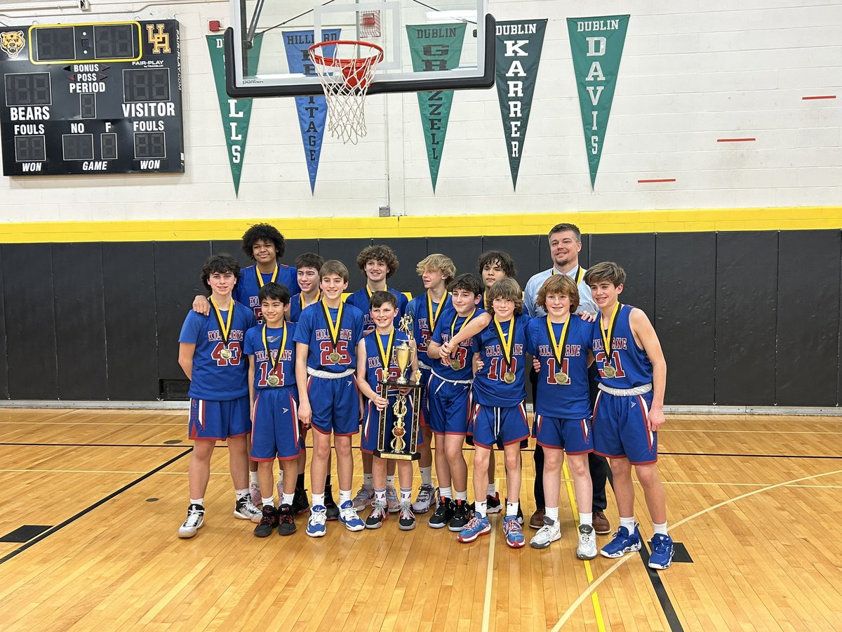 KMS_Cards's tweet photo. Congratulations to our 7th grade boys for taking home the gold 🏆 by winning the Black Bracket in the Upper Arlington Golden Bears Classic! 🥇 #GoCards https://t.co/QpJ2LPwnxg