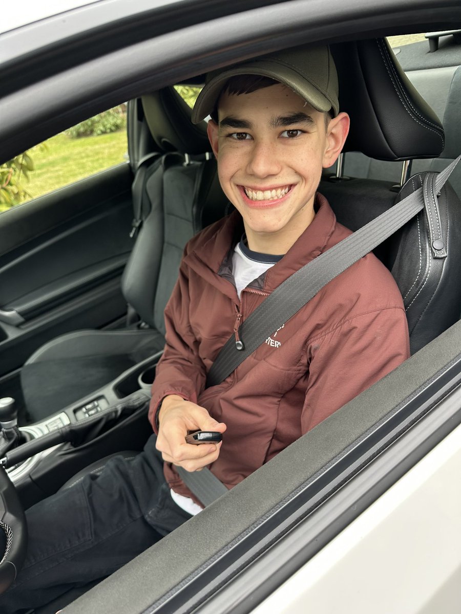 Ian_A_MacDonald's tweet photo. This young entrepreneur #KMac asked if he could detail my car and then take it for a short drive to show me the improved “clean car aerodynamics”. So basically he’s hardworking and smart. #TeamMacDonald #Back2BackYardAttack https://t.co/lgWFvr8Lls