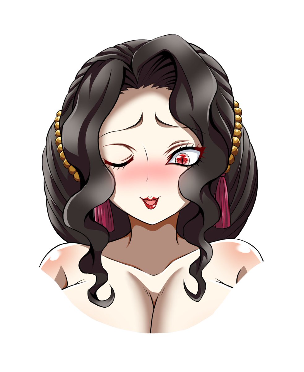 女無惨様のお面作りました👹切り抜いてお使いください 
#節分の日 #生存報告 