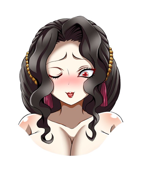 女無惨様のお面作りました👹切り抜いてお使いください 
#節分の日 #生存報告 