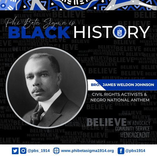 pbs_1914's tweet photo. Bro. James Weldon Johnson was the General Secretary of the NAACP and author of the National Negro Anthem “Lift Ev’ry Voice and Sing.”

#BlackHistoryMonth #pbs1914 #Sigma109 https://t.co/z6pRpmS1NF