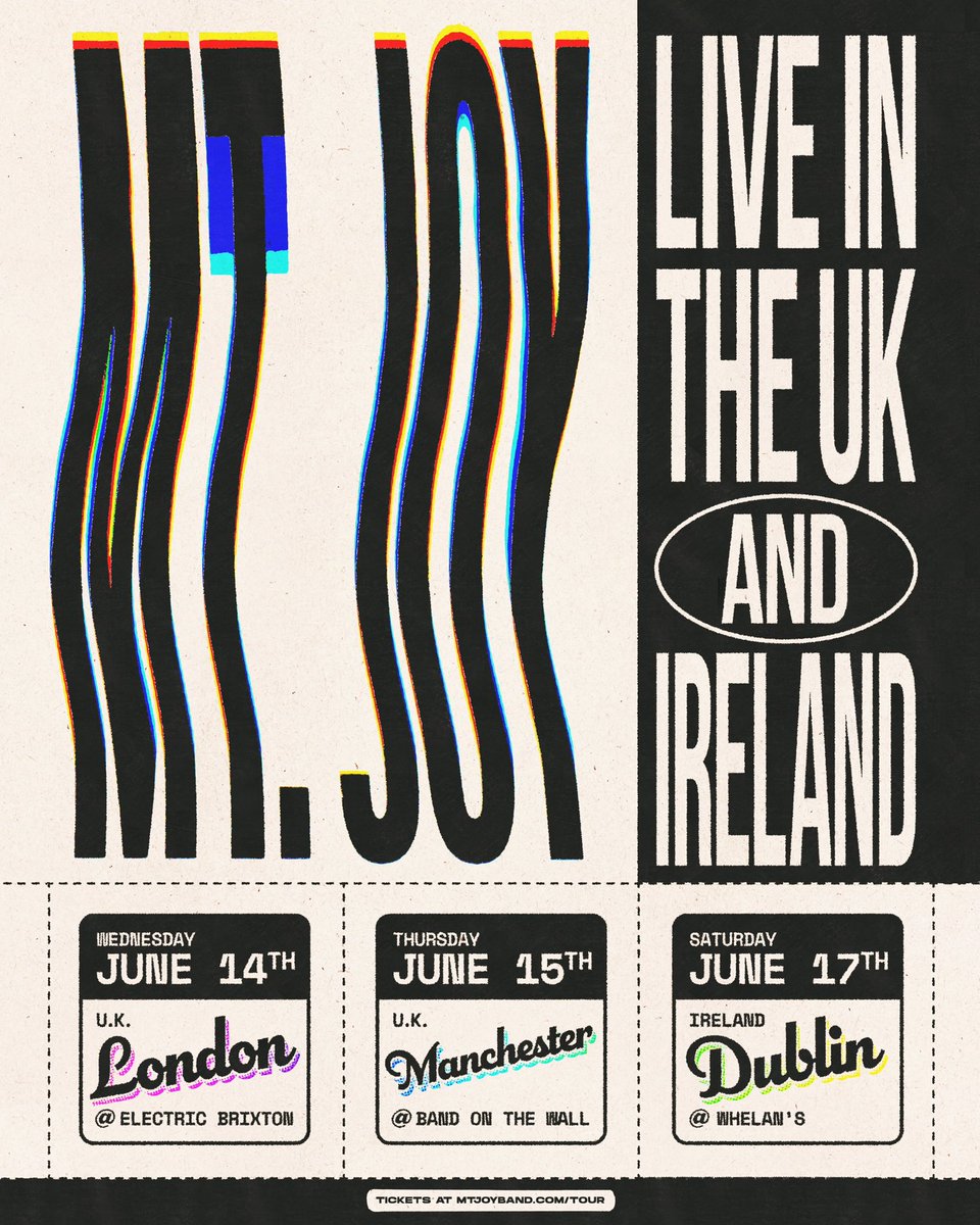 MtJoyBand's tweet photo. We are finally coming to the UK.
Tix on sale tomorrow don’t miss it! https://t.co/ZfRC7x0bxk