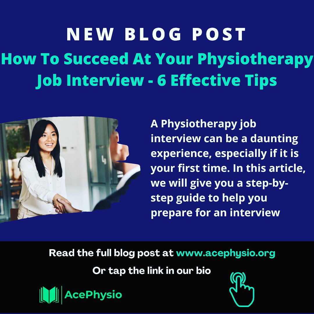 If you are applying for a physio job in any specialty, have a look at our blog post on practical tips to help you succeed in your interview 🚀

Link to blog post is in our bio! 

#physio #physiotherapy #physicaltherapy #physiojobs #dpt #dptstudent #physiostudent