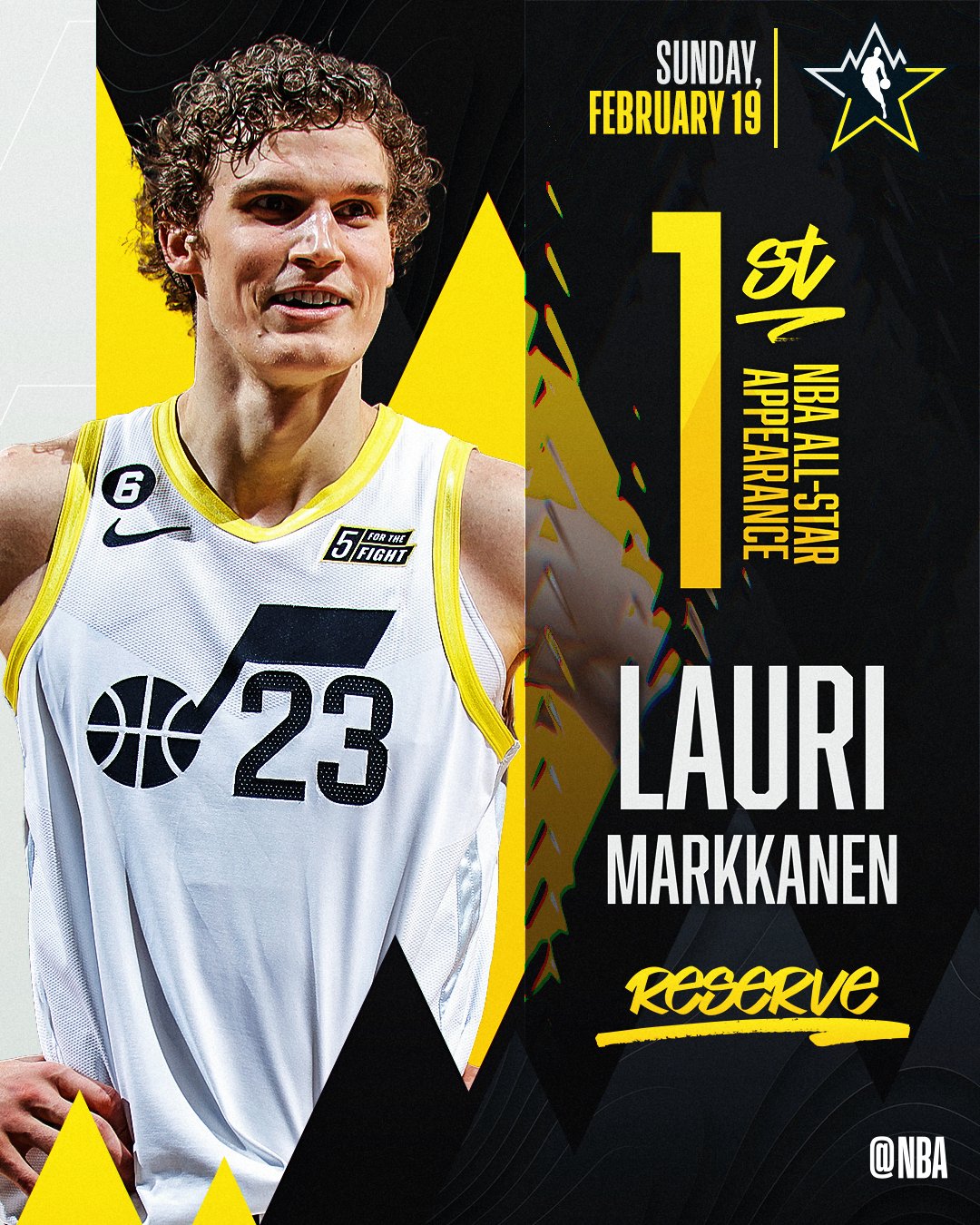 From Finland, a 1st time All-Star ⭐️ Lauri Markkanen makes