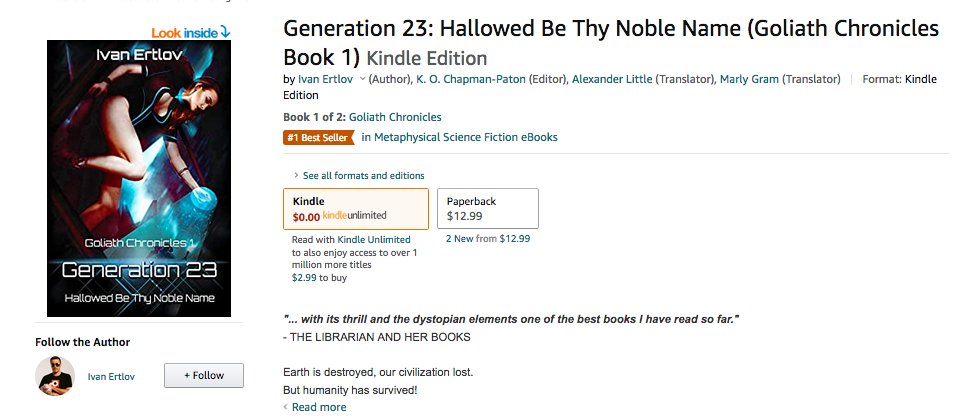 SciFi fans, embrace a new world when you dive into today's Best Selling novel!
.
.
.
.
#kbookpromotions #indieauthorsbeseen #indieauthorsunite #indieauthorsrock #selfpublished #selfpublish #scifi #sciencefiction #SCIFIBOOKS #scifiworld