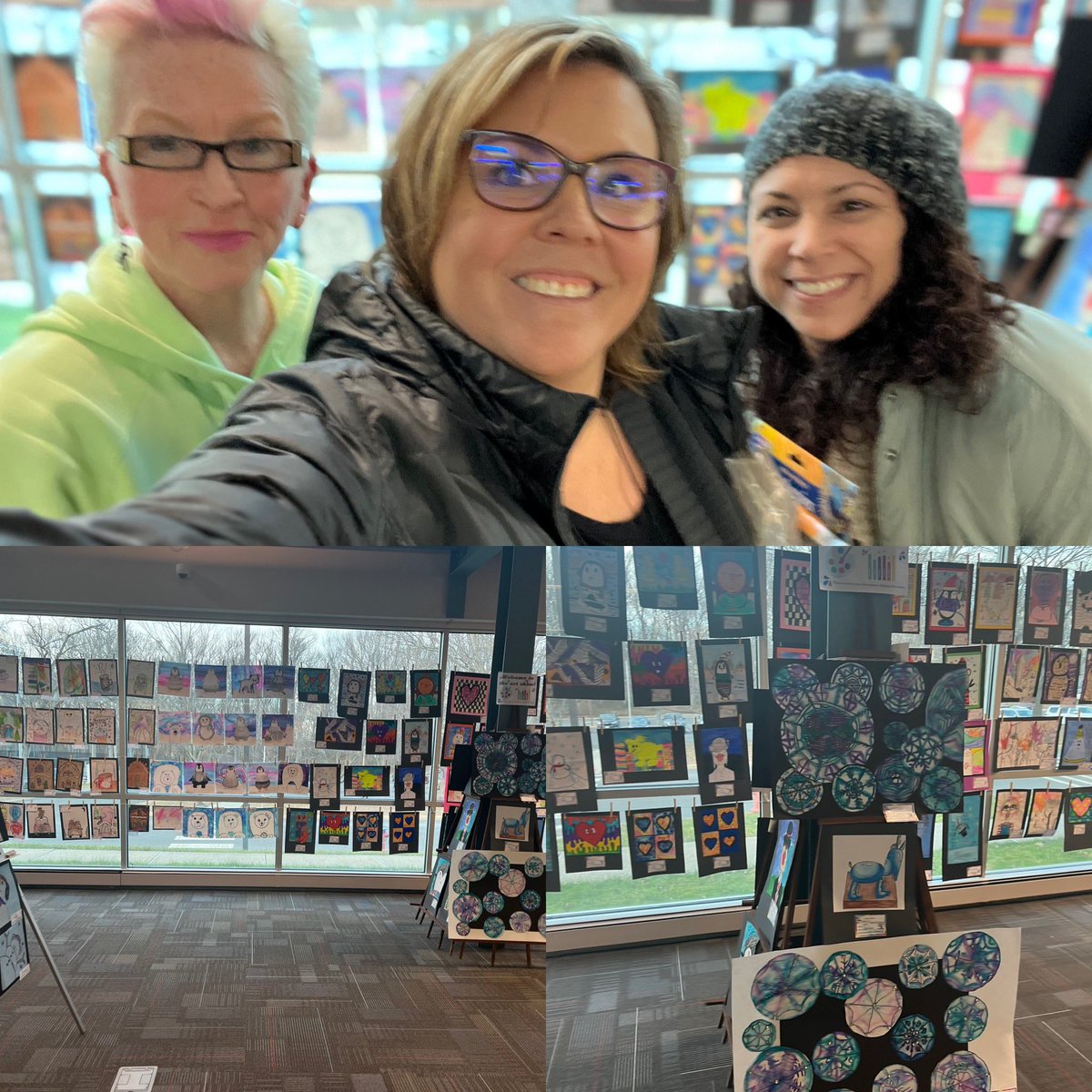 We are so excited to showcase what our artists have been up to at the OB public library this weekend... <a href="/LauraAMcHugh/">Laura McHugh</a> <a href="/JenniferSpogan1/">Art_with_Ms.S</a> <a href="/jheredia_art/">Art with Mrs. Heredia</a>