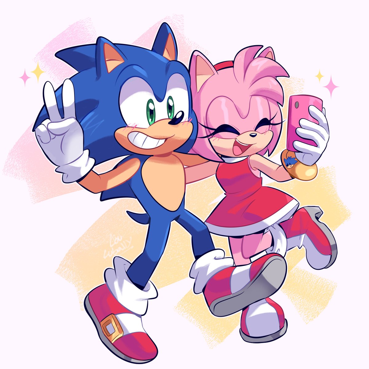 Super.Butter.Scotch🏳️‍⚧️ on X: Classic Sonamy has always been one of my  comfort ships This is actually a redraw from a 2019 piece!   / X