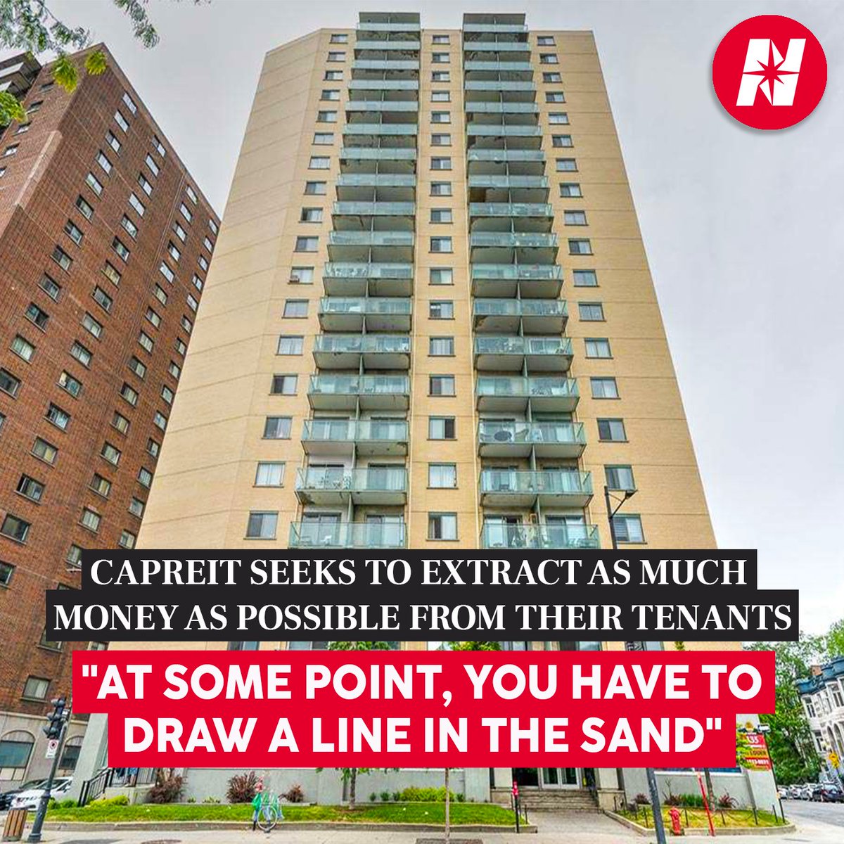 NewsNorthStar's tweet photo. (1/2) #CAPREIT seeks to extract as much money as possible from their #tenants. Since 2015, it has been involved in 3528 cases at Quebec's housing tribunal (not including ongoing cases). #housingcrisis #CanadaIsBroken https://t.co/SFzi88uMea