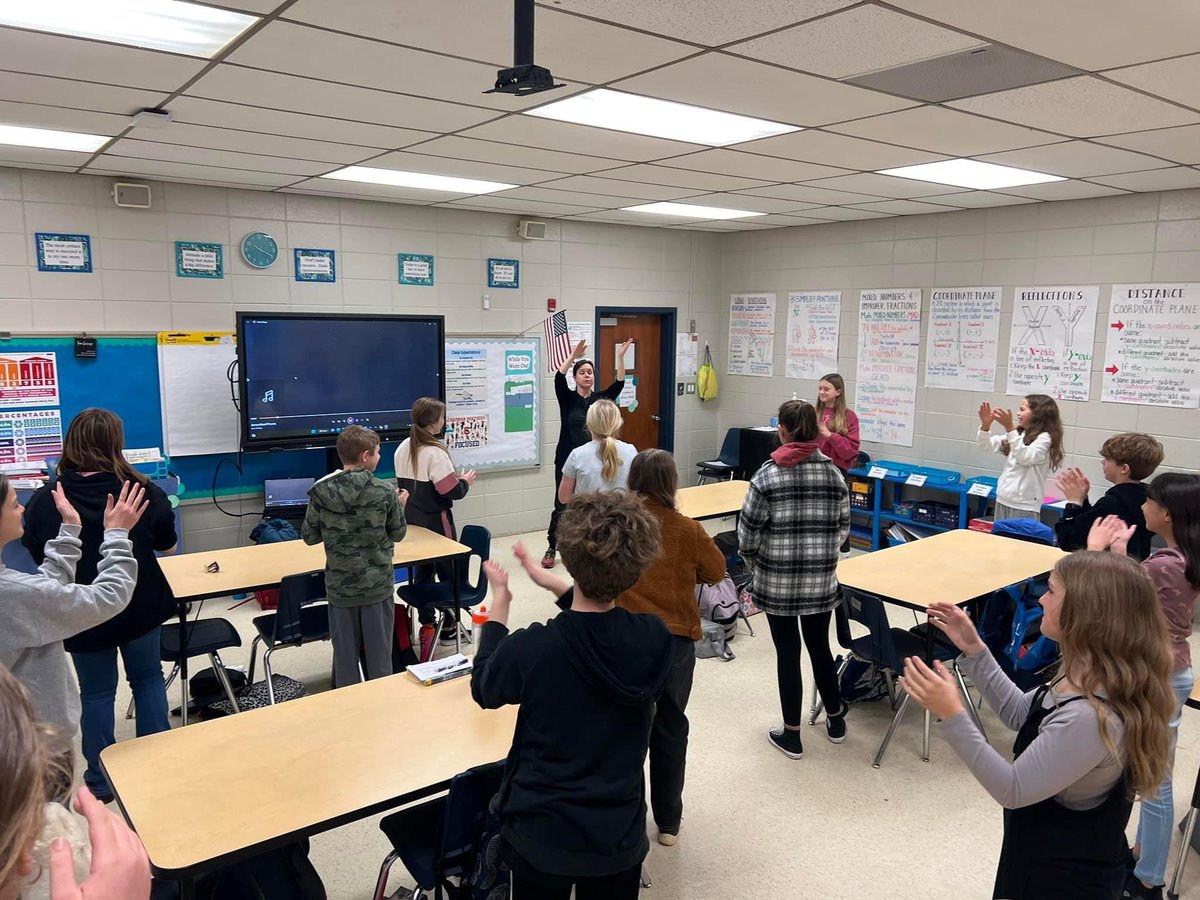 npewildcats's tweet photo. Over the past two days NPE hosted Julie Bagganstoss. She taught students in grades K-6 how math concepts like graphing, fractions, variables, and story problems can be learned through the art form of dance! @ArtsNOW1 @spartanburgone https://t.co/Io2AqYc3SR