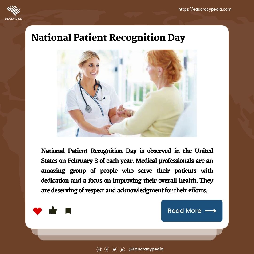 EduCracyPedia's tweet photo. National Patient Recognition Day
https://t.co/oq9DZceGRD
#patient
#patientrecognizationday
#educyacypedia
#learnresearchgrow
#newways
#startup https://t.co/YgpBEyLPl4