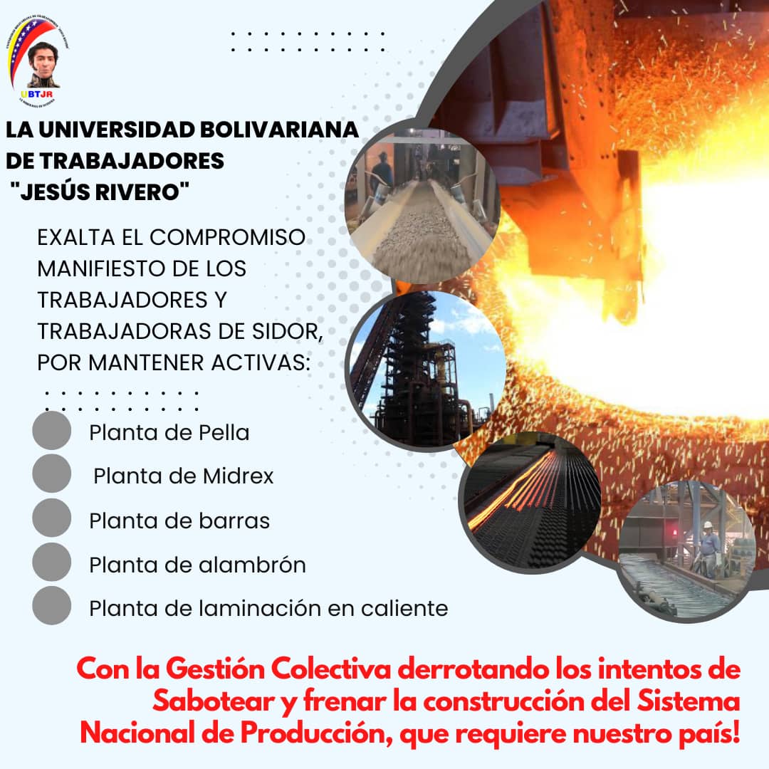 TuiterosdePaz20's tweet photo. La clase obrera organizada en #UBTJR apoyamos a nuestros hermanos de #SIDOR en la lucha diaria por producir para vencer, y juntos VENCEREMOS!
@NicolasMaduro
@TareckPSUV
@torrealbaf
@Sidor_oficial
@sirxne
#SomosBeisbolSomosPasion
#ChavezSiempreChávez https://t.co/gNqrdscgRZ