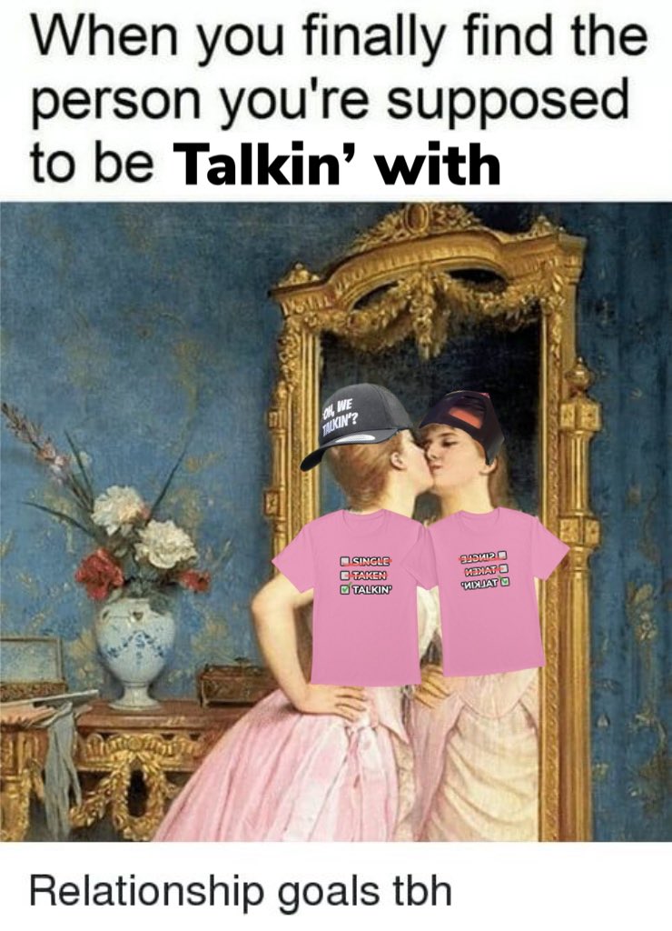 ohwetalkin's tweet photo. You know what they say “If you don’t talk to yourself, how you ever going to talk to another person” (don’t fact check that) 
LINK IN BIO TO MERCH STORE
 #valentines #merch #valentinesmerch #loveisintheair #single #singlelife #singleandreadytomingle #comedy #nyc #newyork #podcast https://t.co/4KvC5BR6Bc